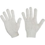 Перчатки защитные трикотажные без ПВХ 4 нити 30г 10класс 10пар/уп