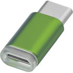 GCR-UC3U2MF-Green, GCR Переходник USB Type C   MicroUSB 2.0, M/F, Зеленый
