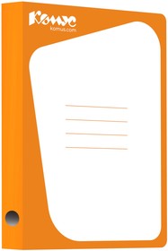 Фото 1/3 Скоросшиватель картонный Комус каширован.картон 30мм оранжевый