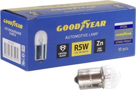 Фото 1/6 GY012205, Лампа накаливания автомобильная Goodyear R5W 12V 5W BA15s (коробка: 10шт.)