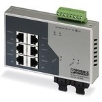 2832933, Ethernet Switch - 6 TP RJ45 ports - 2 FO ports - 100 Mbps full duplex in SC-D format - automatic detection of dat ...