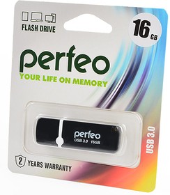 PERFEO PF-C08B016 USB 3.0 16GB черный BL1, Носитель информации