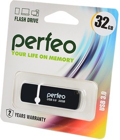 PERFEO PF-C08B032 USB 3.0 32GB черный BL1, Носитель информации