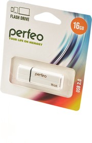 PERFEO PF-C01G2W016 USB 16GB белый BL1, Носитель информации