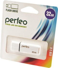 PERFEO PF-C01G2W032 USB 32GB белый BL1, Носитель информации