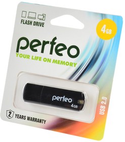 PERFEO PF-C05B004 USB 4GB черный BL1, Носитель информации