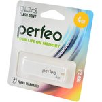 PERFEO PF-C05W004 USB 4GB белый BL1, Носитель информации