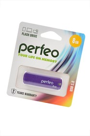 PERFEO PF-C05P008 USB 8GB фиолетовый BL1, Носитель информации