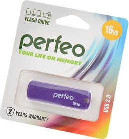 PERFEO PF-C05P016 USB 16GB фиолетовый BL1, Носитель информации