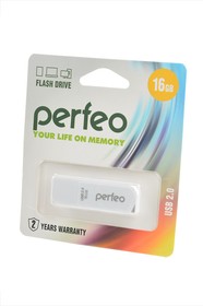 PERFEO PF-C10W016 USB 16GB белый BL1, Носитель информации