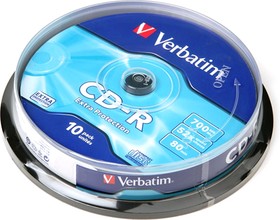Verbatim 43437 CD-R 80 52x DL CB/10, Записываемый компакт-диск