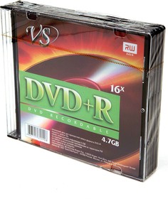Фото 1/2 VS DVD+R 4.7 GB 16x SL/5, Записываемый компакт-диск