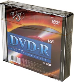 Фото 1/2 VS DVD-R 4.7 GB 16x SL/5, Записываемый компакт-диск