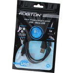 ROBITON P5 USB A - Micro-USB, Charge&Sync, 1м черный PH1, Кабель USB