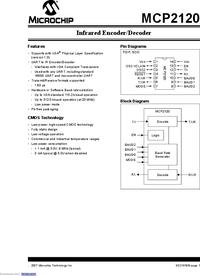 MCP2120-I/SL, Infrared Encoder/Decoder -40°C to 85°C 14-Pin SOIC N Tube ...