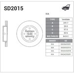 sd2015, Диск тормозной передний KIA SEPHIA / SHUMA