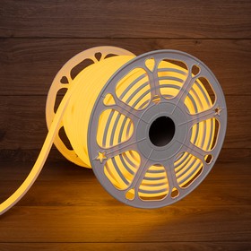 Фото 1/7 131-081, Гибкий неон LED SMD, форма - D, 16х16 мм, желтый, 144 LED/м, бухта 50 м