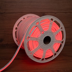 Фото 1/7 131-092, Гибкий неон LED SMD 8х16 мм, двухсторонний, красный, 120 LED/м, бухта 100 м
