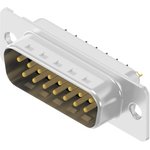 163A11079X, 15 Way Through Hole D-sub Connector Plug, with Mounting Hole