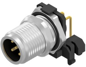 Circular Connector, 5 Contacts, Panel Mount, M12 Connector, Male, IP67, 43 Series