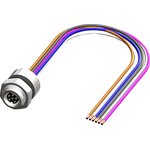 Female 6 way M8 to Unterminated Sensor Actuator Cable, 500mm