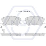 3502482, Колодки тормозные дисковые Ceramic Technology | перед |