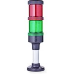 ECO60-Q02, ECOmodul60 Series Red/Green Signal Tower, 2 Lights, 24 V ac/dc, Base Mount