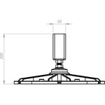 Кровельная опора с вертикальным кронштейном solid foot 350x350 б/ц 04.015