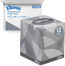 Фото 1/8 8834, KLEENEX White Facial Tissues, Box of 88