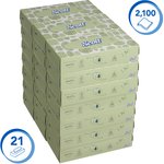 8837, SCOTT White Facial Tissues, Box of 100