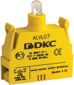 Фото 1/2 ALVL24, Контактный блок с клеммными зажимами под винт DKC ALVL24 со светодиодом на 24В