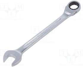 Фото 1/2 41171919, Ключ; комбинированный; 19мм; хромированная сталь; с трещоткой