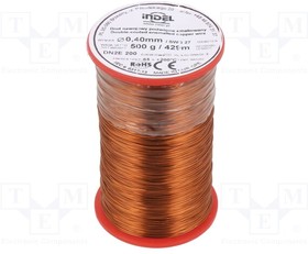 DN2E0,40-500G, Coil wire; double coated enamelled; 0.4mm; 0.5kg; -65?200°C