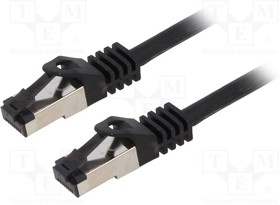 CQ8113S, Patch cord; S/FTP; Cat 8.1; stranded; Cu; LSZH; black; 20m; 26AWG