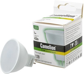 Camelion LED5-MR16/830/GU5.3 5Вт 3000K BL1, Лампа светодиодная