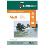 Фотобумага Lomond 0102052 A4/200г/м2/25л./белый матовое/матовое для струйной печати