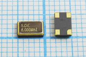 Кварцевый резонатор 8000 кГц, корпус SMD05032C4, нагрузочная емкость 18 пФ, точность настройки 20 ppm, стабильность частоты 30/-20~70C ppm/C