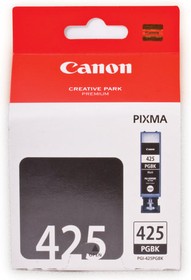 Фото 1/5 Картридж струйный CANON (PGI-425BK) Pixma MG5140/MG5240/ MG6140/MG8140, черный, оригинальный, 344 стр, 4532B001