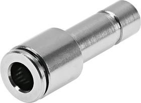 NPQH-D-S10-Q8-P10, NPQH Series Straight Tube-to-Tube Adaptor, Push In 8 mm to Push In 10 mm, Tube-to-Tube Connection Style, 578309