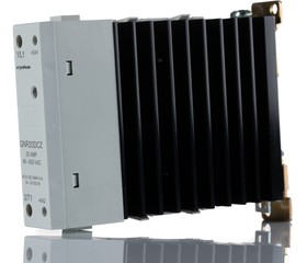 Фото 1/8 GNR20DCZ, Sensata Crydom GNR Series Solid State Relay, 20 A rms Load, DIN Rail Mount, 600 V rms Load, 32 V dc Control