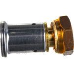 Муфта накидная гайка, плоское уплотнение, латунь пресс, 20x1/2" 26P-20Z04