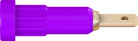 2 mm socket, flat plug connection, mounting Ø 4.9 mm, purple, 23.1011-26