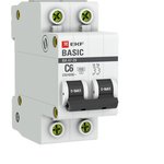 mcb4729-2-06C, Circuit breaker 2P 6A (C) 4.5kA 47-29 EKF Basic
