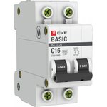 MCB4729-2-16C, Circuit breaker VA 47-29, 2P 16A (C) 4.5kA EKF