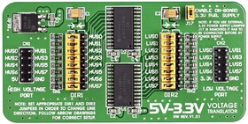 Фото 1/5 MIKROE-259, 5V-3.3V Voltage Translator Board, Плата 8-разрядного преобразователя логических уровней 5 - 3.3 В