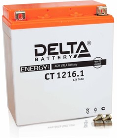 CT1216.1, Аккумулятор свинцовый 12B-16Ач 151х88х164 (для мототехники)