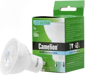 Camelion LED5-GU10/845/GU10 5Вт 4500K BL1, Лампа светодиодная