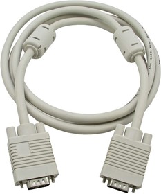 VGA CABLE (2xFerrites) 1.8m, Компьютерный шнур VGA, ферритовый, 1.8 м