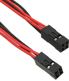 BLD 2x02 *2 AWG26 0.3m, Межплатный кабель питания (розетка-розетка) BLD 2x02х2, AWG26, с шагом 2,54 мм, 0.3 м