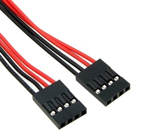 BLS-4 *2 AWG26 0.3m, Межплатный кабель питания соединительный (розетка-розетка) BLS-4, AWG26, с шагом 2,54 мм, 0.3 м